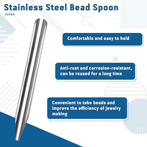 Miniatura 5 de Pletpet Juego de 2 alfombrillas de cuentas con cuchara de cuentas, bandejas de cuentas con seis rejillas individuales para hacer joyas y