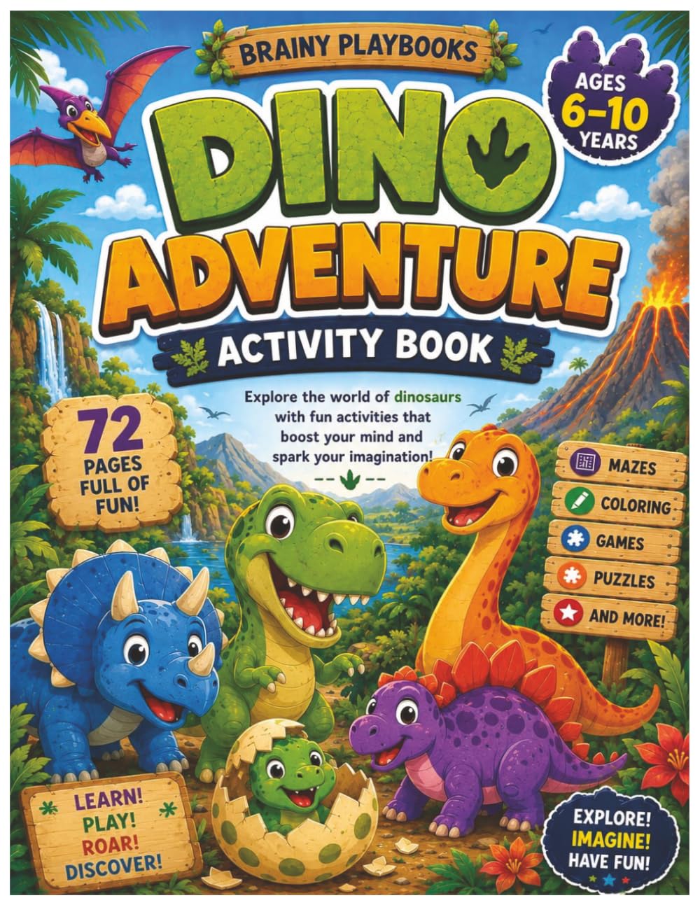 DINO ADVENTURE STORY AND ACTIVITY BOOK