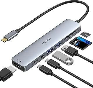 USB C Hub HDMI Adapter for MacBook Pro/Air, MOKiN 7 IN 1 USB