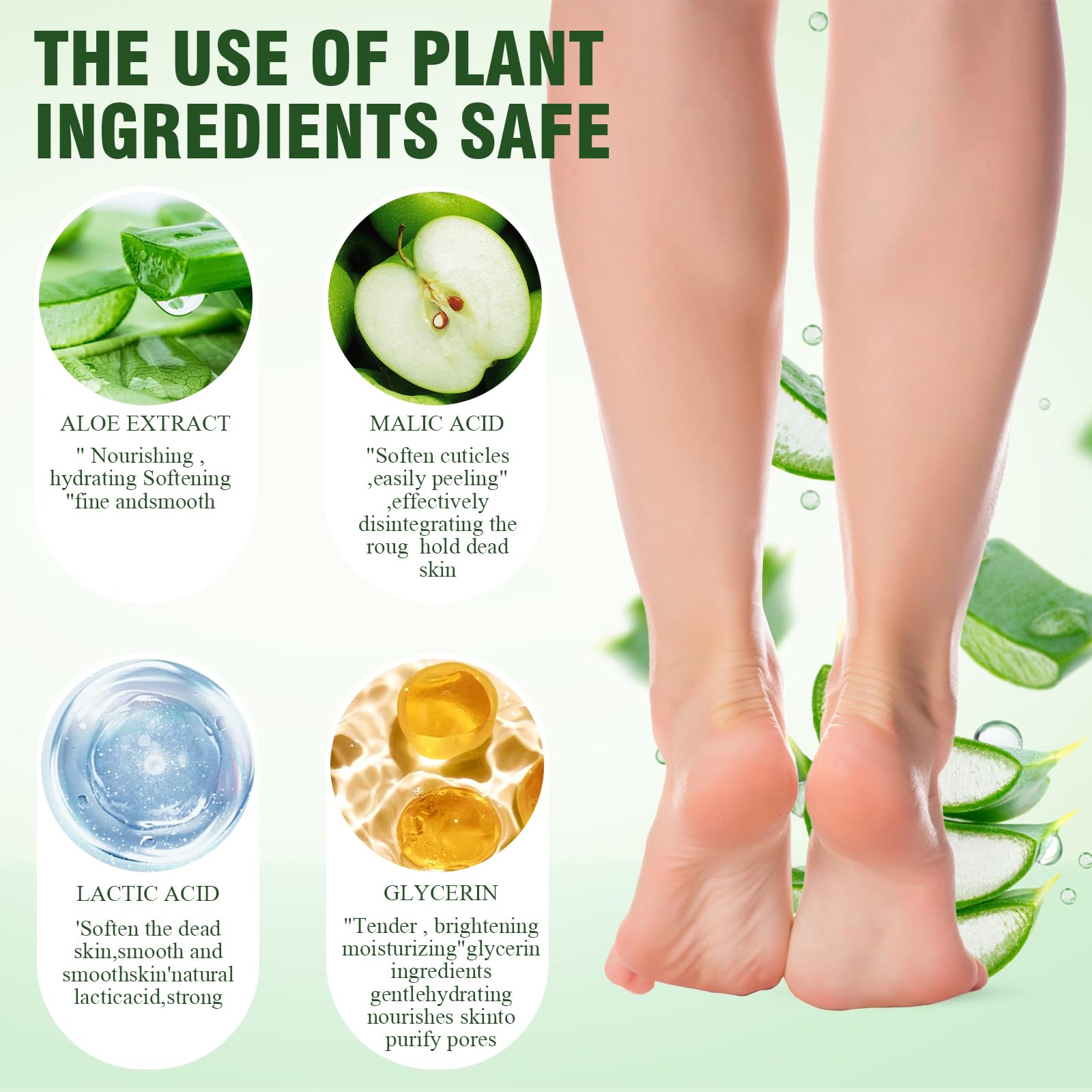10 works Foot Mask Peel, Foot Peel Mask for Hard Skin Foot Exfoliating Socks - Image 2