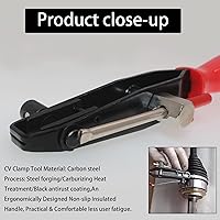 Vista 4 de Kit de 22 Piezas de Alicates Universales para Abrazaderas de Fuelle de Junta CV con Alicates para Banda de Fuelle CV, 20 Bandas de Crimpado, Oreja