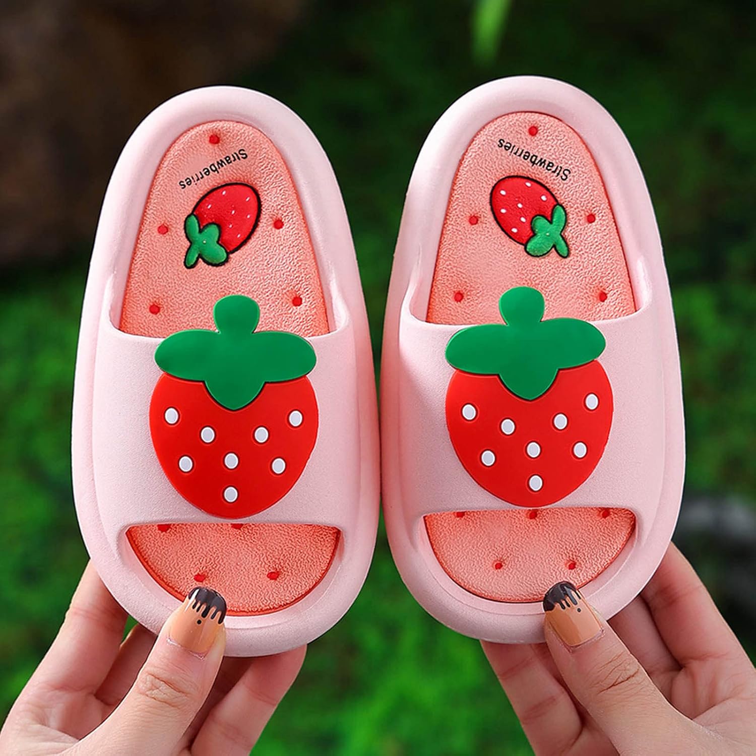  | WICVIK Kids Slippers Shoes Baby Boys Girls Cute Cartoon Fruit Slippers Non-Slip Soft Sole Beach Slippers for Home Pool Bathroom, 1-11 Years | Slippers