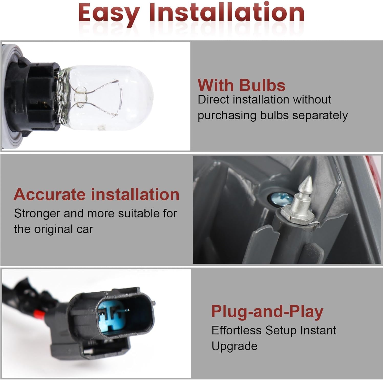 Tail lights Assembly Compatible with Honda Odyssey 2014-2017 OE Style Rear Left Outer Light Taillights Replacement for HO2804104 33550TK8A11