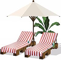 Vista 8 de Fumete Paquete de 2 Fundas para Sillas de Descanso 30 x 85 Pulgadas Toallas para Tumbonas de Piscina de Microfibra Toalla de Silla de Playa Portátil