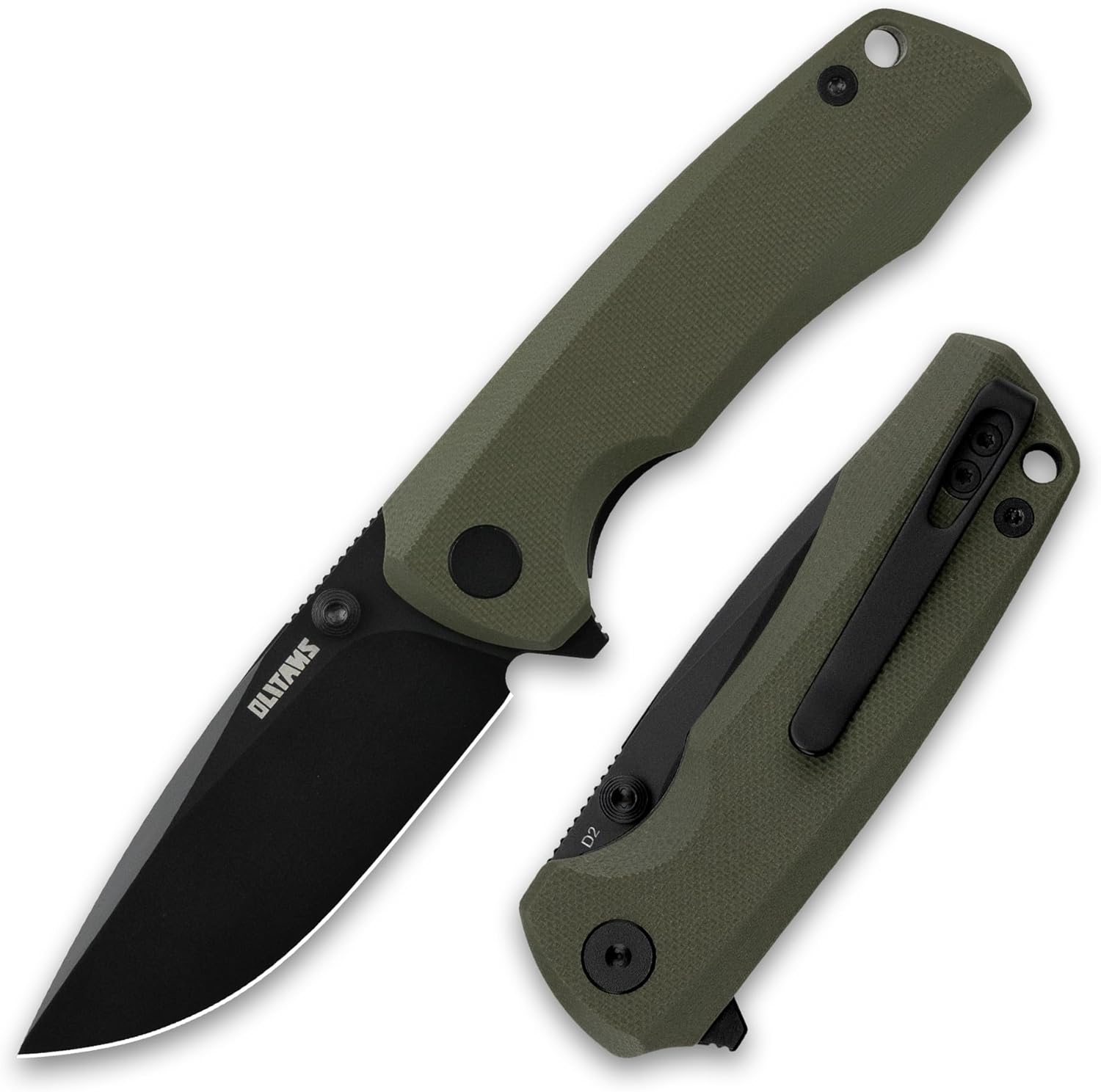 Folding Pocket Knife, 2.91'' D2 Steel Blade, Small EDC Knife with Pocket Clip for Men Women G061AGB