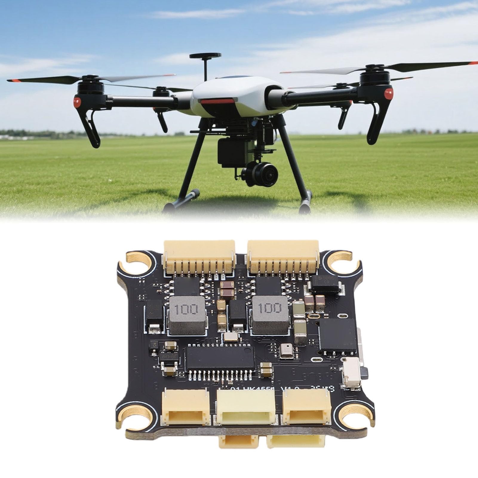 Generic Płyta Kontrolera Lotu o Wysokiej Wydajności, Kompaktowa, Lekka dla Dronów Wyścigowych FPV 36x36mm 1 X Jednostka