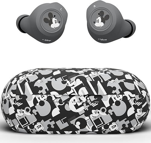 Miniatura 8 de Disney Mickey Mouse - Auriculares Bluetooth con funda de carga, auriculares inalámbricos Bluetooth con micrófono integrado y 30 horas de tiempo de