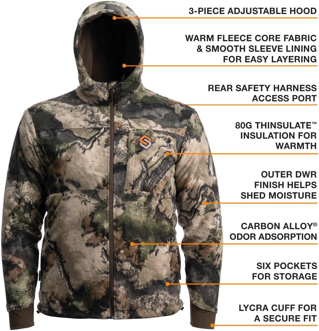 ScentLok Wind Brace Pro Insulated and Windproof Camo Hunting Jacket - Image 4