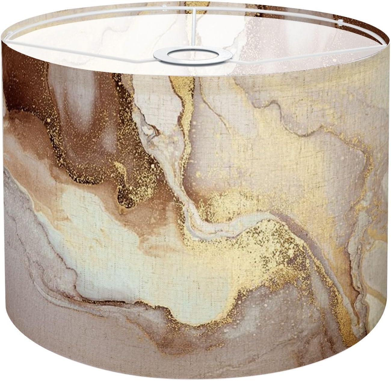 Lamp Shade Luxury abstract fluid art painting alcohol ink technique mixture Drum Lampshades for Floor Lamps Hanging Lamp Table Lamps 11"x11"x8.9" Replacement Linen Lamp Shade Easy Assembly