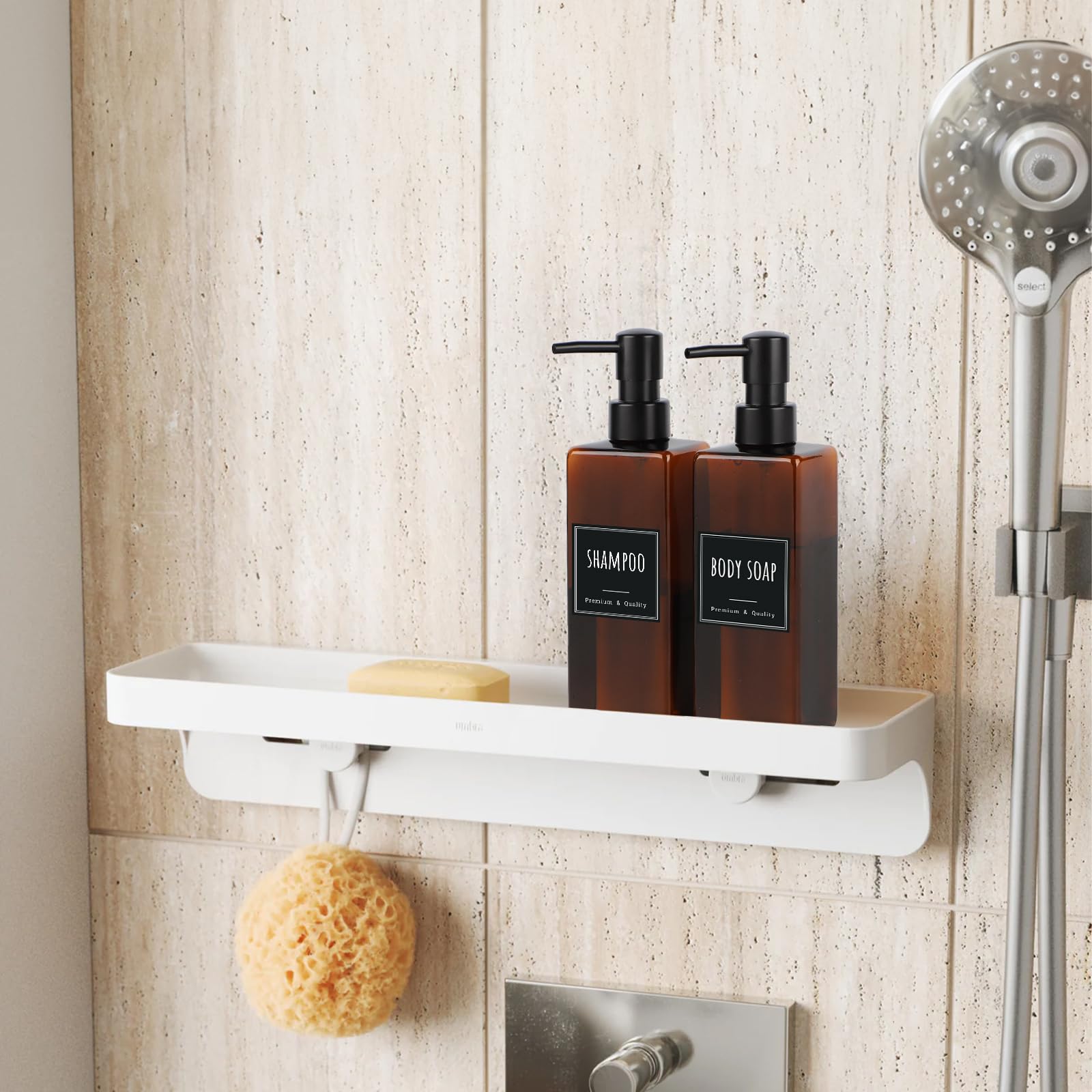 Set Di 8 Dispenser Per Sapone Da 500ml - Flaconi Quadrati Ricaricabili Per Bagno E Cucina | Design Moderno - Foto 4