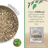 Vista 4 de KittiKrack Rock Organic Silvervine - Sustituto de hierba gatera para gatos y gatitos Gránulos de silvervine cosechados salvajes totalmente