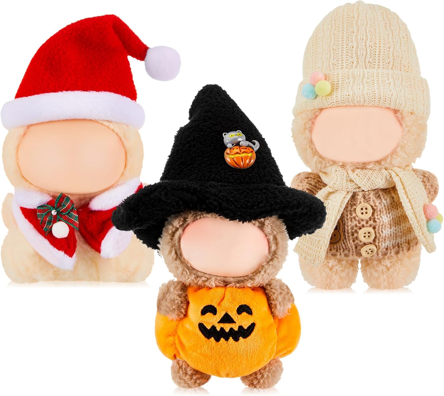 Product image of 3 Sets 17cm Doll Clothes Outfits Dolls Costume Accessories for Halloween Christmas Winter Holiday Party Favors Decoration Gifts