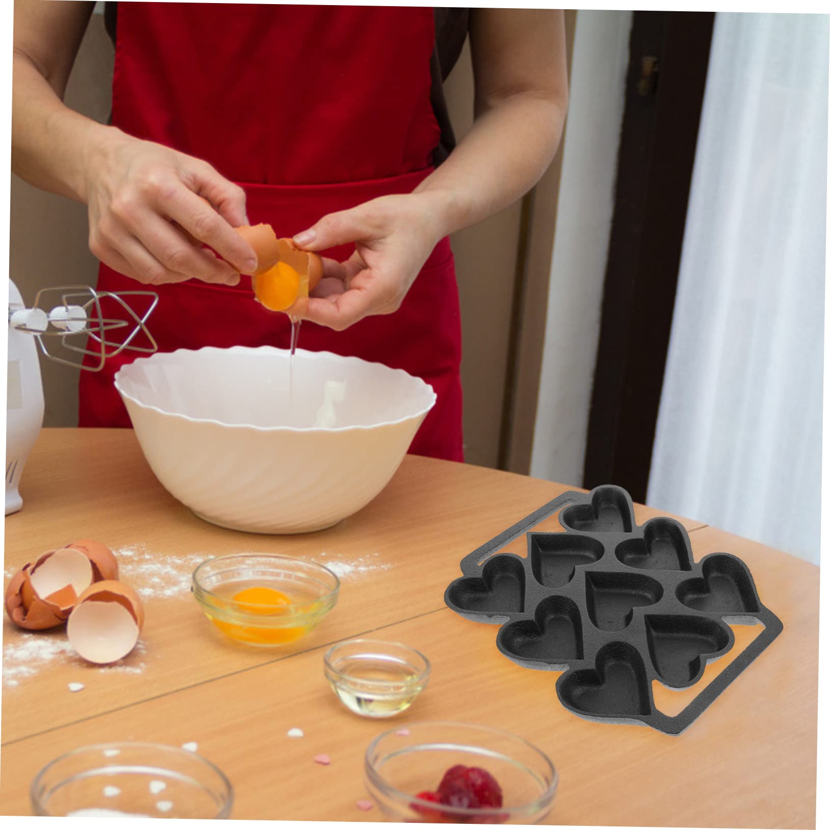 Amazon | FUNOMOCYA ハート型 ベーキングケーキ型 鉄製 キッチンツール