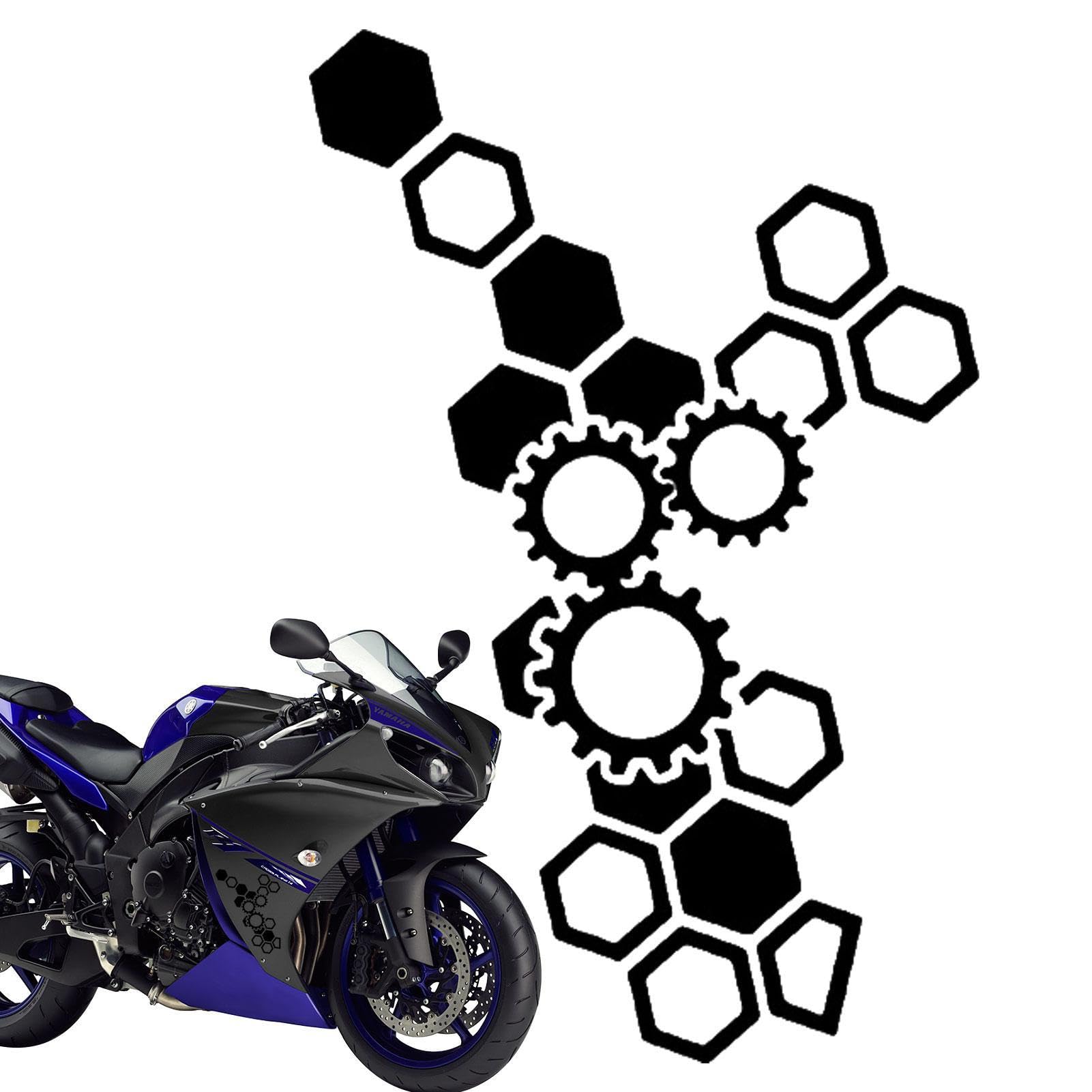 Fukamou Black Honeycomb Decal Car - Creative Hexagonal Car Stickers | Automotive Side Graphics For Suv Sedan Pickup Vehicle, Car Side Stickers For Size, Car Body Sticker