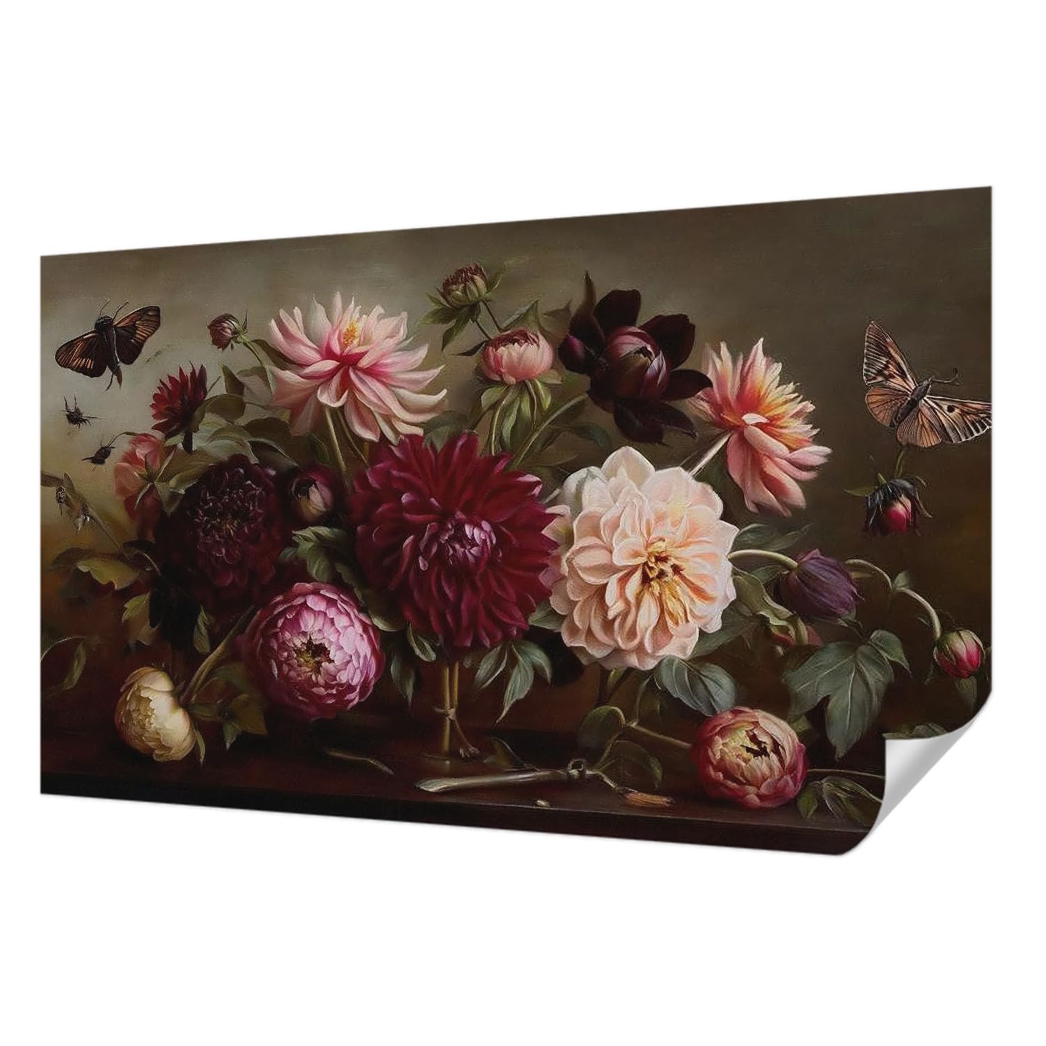 Papier peint panoramique autocollant 416x254 cm majesté florale