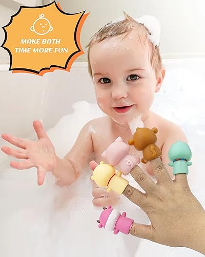 Miniatura 5 de AQKILO Juego de marionetas de dedo de animales, accesorios de teatro para espectáculos de marionetas de animales, juguetes educativos, juguetes de