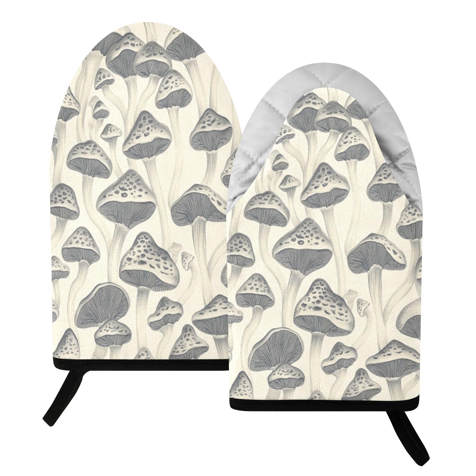 BURSTDDY Mushroom Oven Mitt,Heat Resistant Kitchen Mitts for Cooking