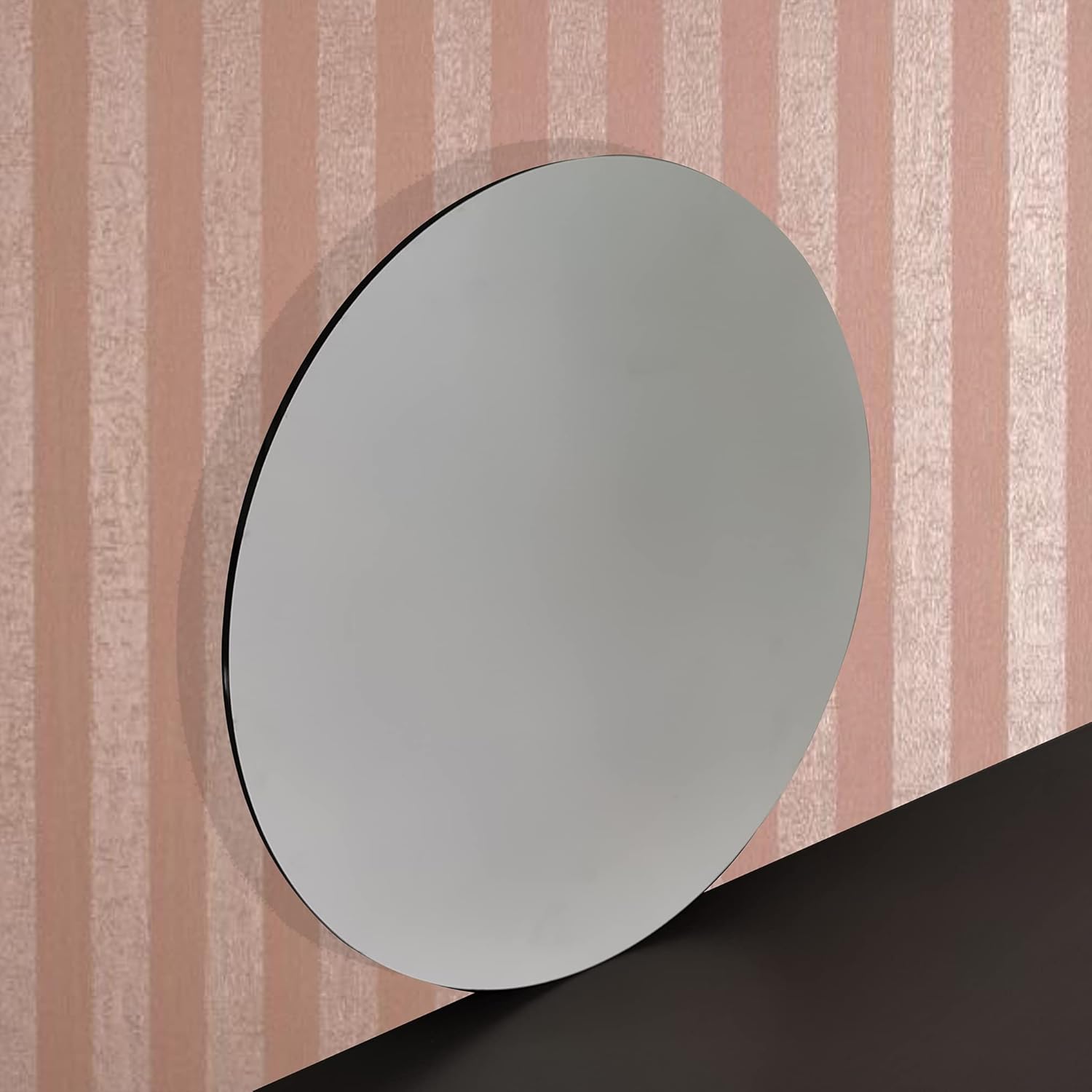 FixtureDisplays® 20" Disc Round Acrylic Mirror Plastic Shatter Proof Bath Room Dorm Safety Mirror 5mm 3/16" 15639-20 Inches