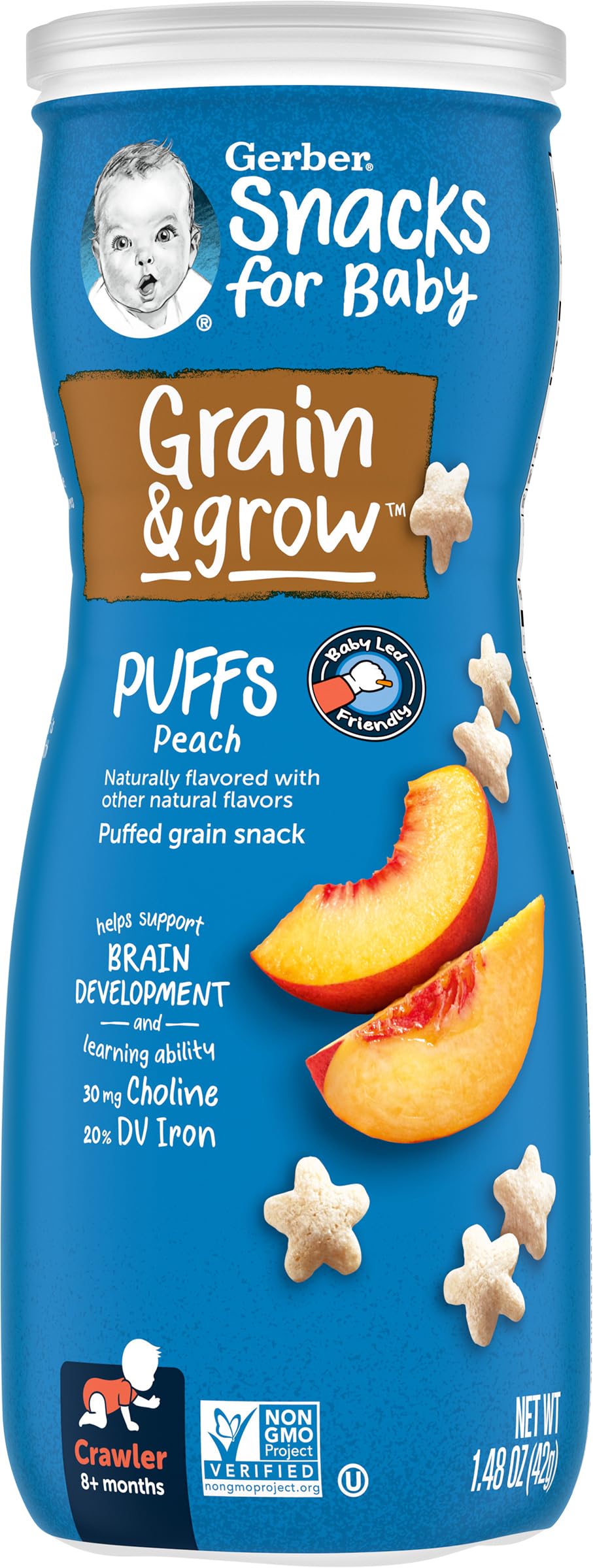 Graduates Puffs Cereal Snack Peach - 1.48 oz