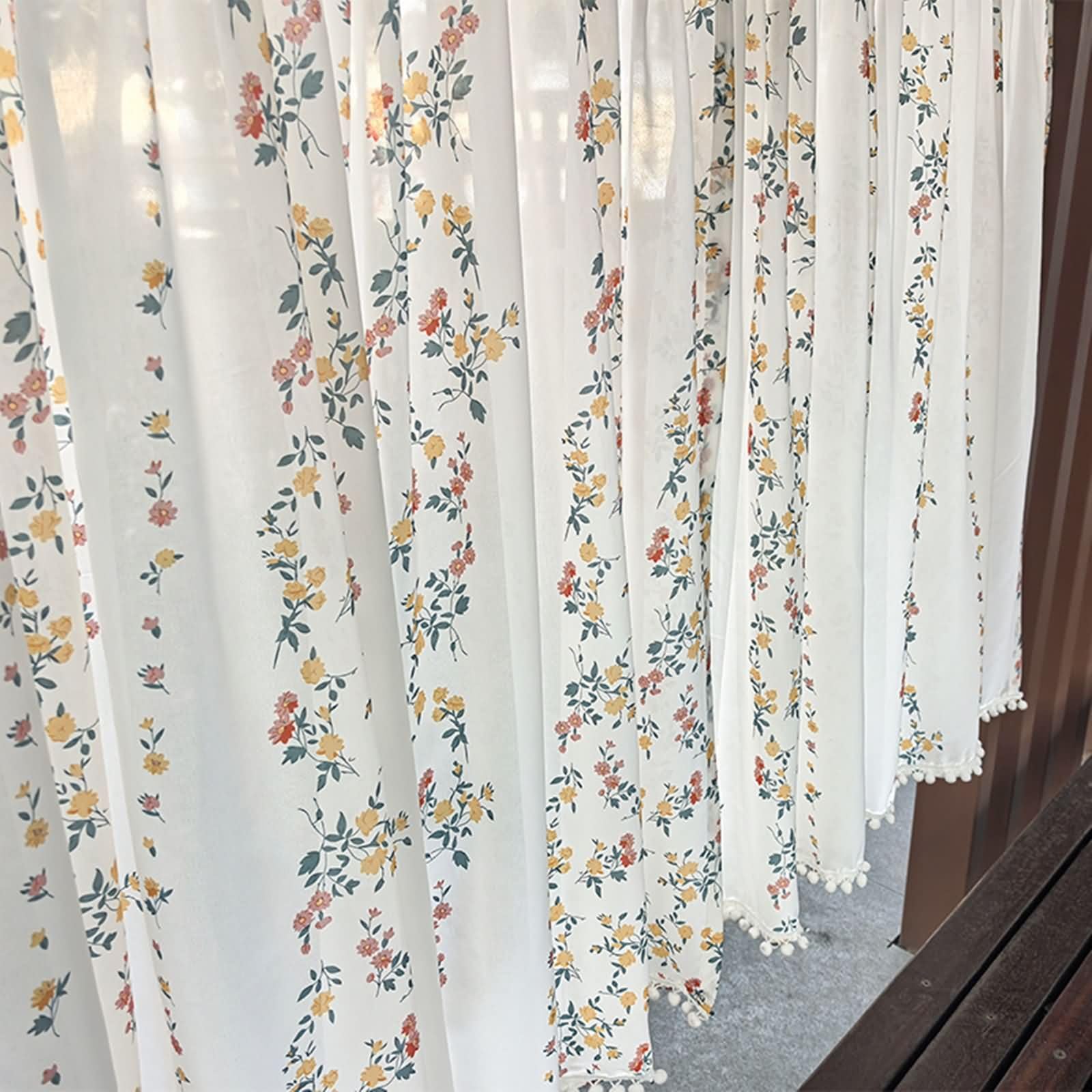 1 tenda corta in stile rustico, larghezza 150 cm, tasca per asta