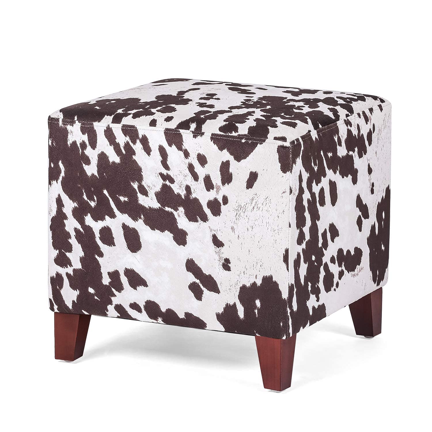 Ottoman with Square Cube Design, 16 Inch Footstools and Ottomans Small, Large Load Capacity, Square Foot Rest Ottoman for Living Room