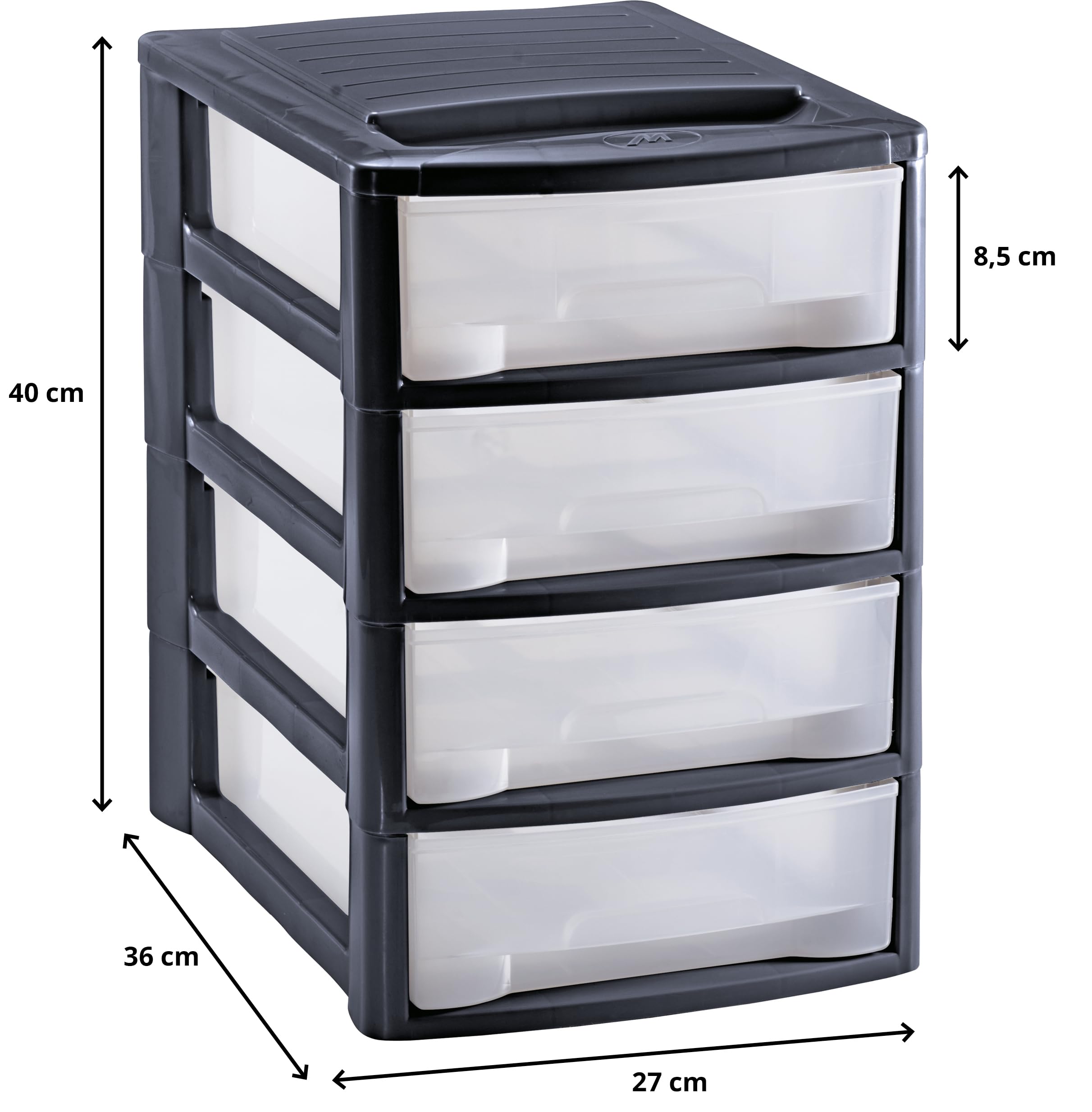 M home by Mazzei Mondex Schubladenbox DIN A4 mit 4 Schubladen PLS6132