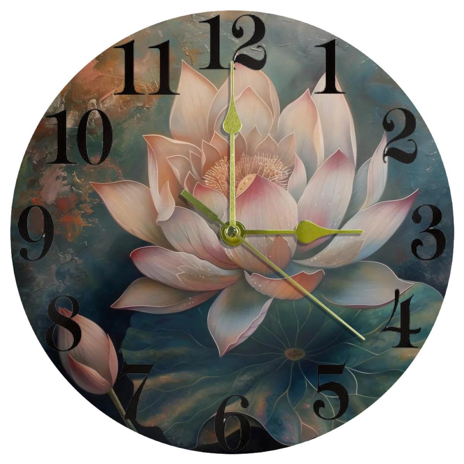 Horloge murale silencieuse rose pour travailler sans tic-tac