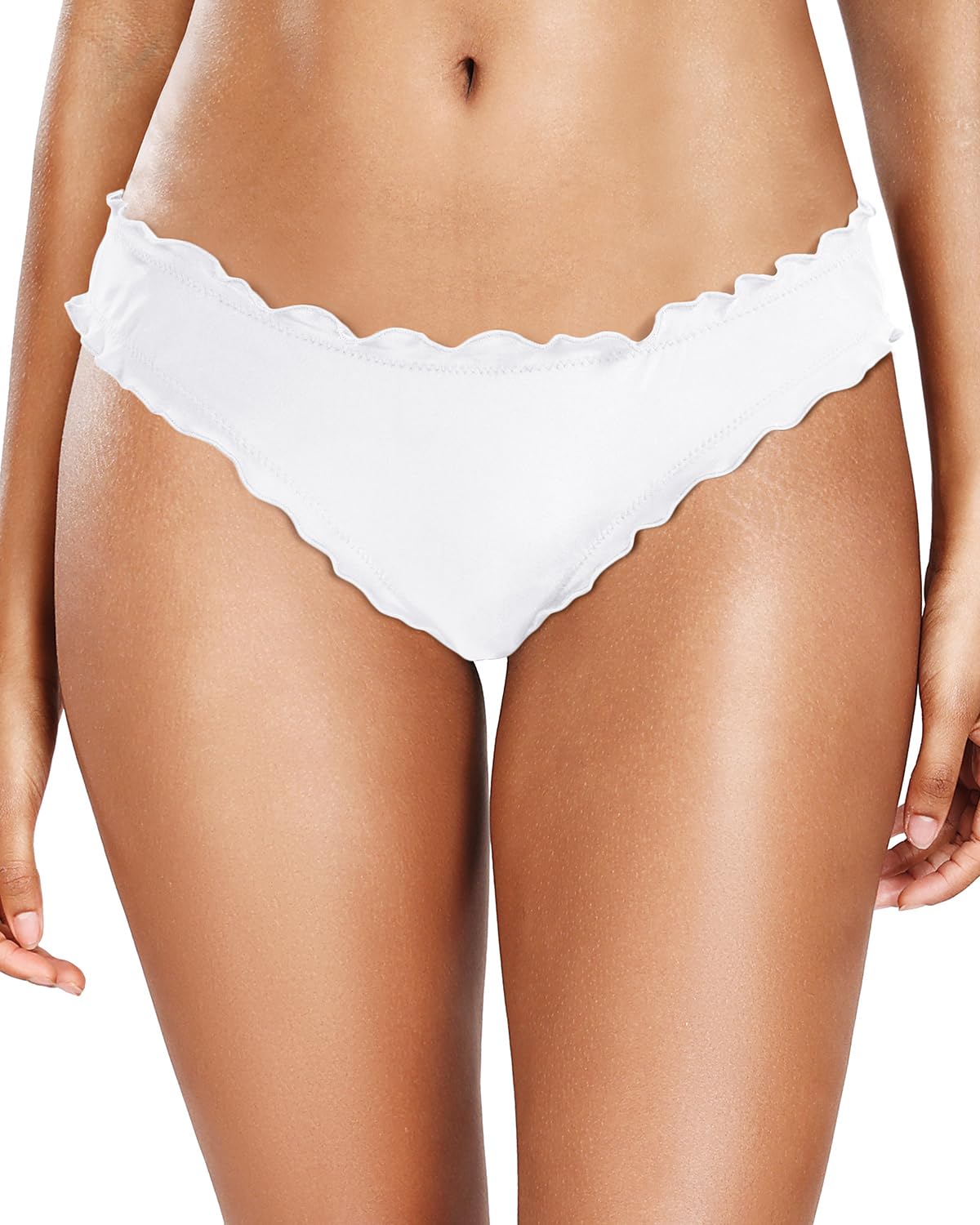 Women's Twist Bikini Bottom High Cut Ruched Bikini Bottom-image-43