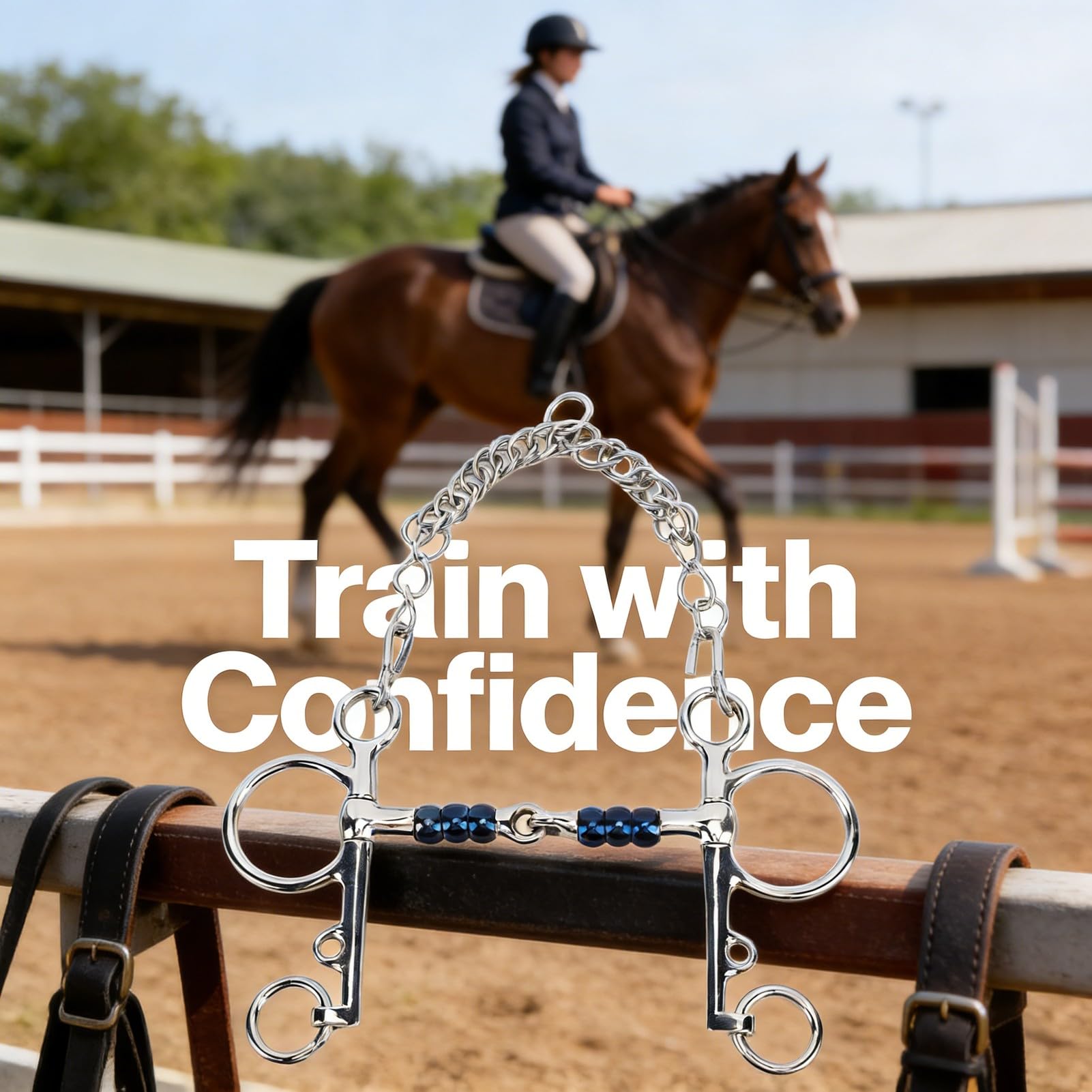 Mors pour Cheval Acier Inoxydable 125mm, Mors Pelham de Dressage, Équipement Équestre Résistant - Haute Solidité, Conception Anti - Morsure, Contrôle Optimal en Compétition