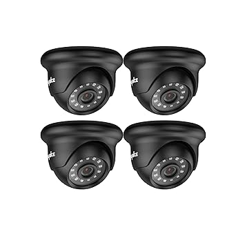 SANNCE Security Camera System 4CH HD-TVI 1080N DVR and (4) HD 720P/1280TVL Indoor/Outdoor Weatherproof Surveillance Cameras
