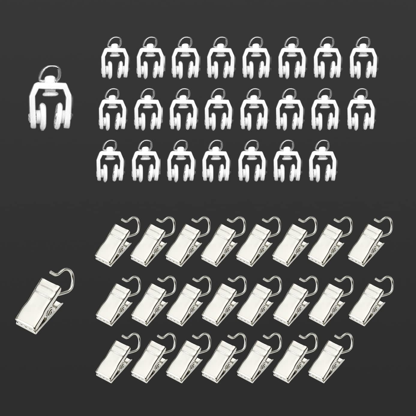 10 Pack Mount Brackets, White Ceiling Curtain Track Accessories