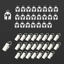 Curtain Track Roller Hooks Accessories Plastic Wheeled Roller Runner Windows Sliding Bendable Curtain Track 24 Pcs Curtain Track Stainless Steel Pinch Clips and Curtain Track Glider Hanging Drapery