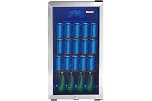 3.1 Cu. Ft. Beverage Refrigerator with Lock, Ideal for Beer, Pop, Water Storage