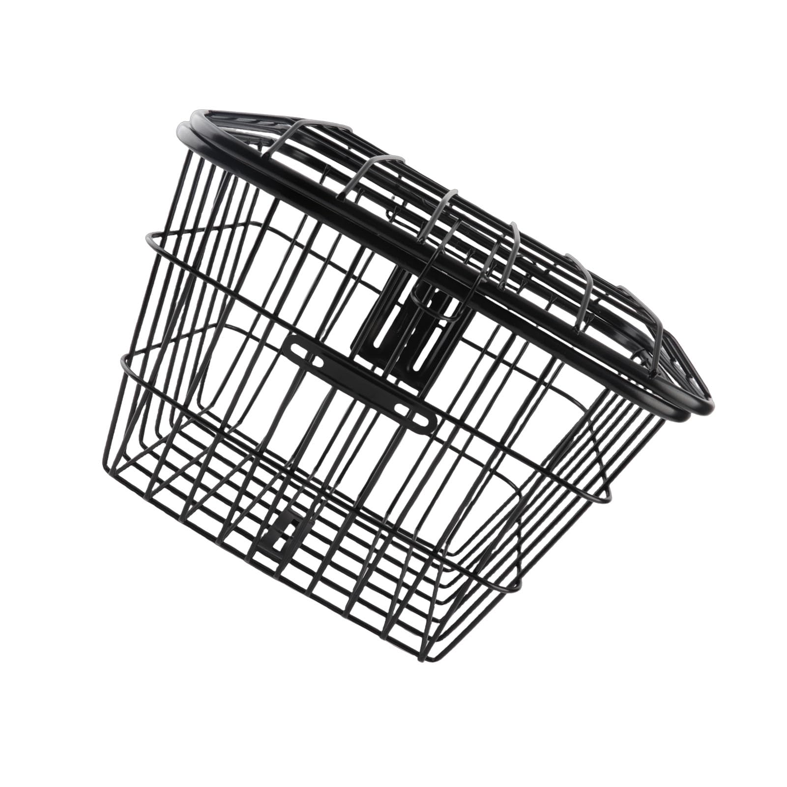 Generic Cestino per Bici Elettrica Cestino Portaoggetti Posteriore in Metallo di Grande capacità con Coperchio per Ciclismo e Shopping