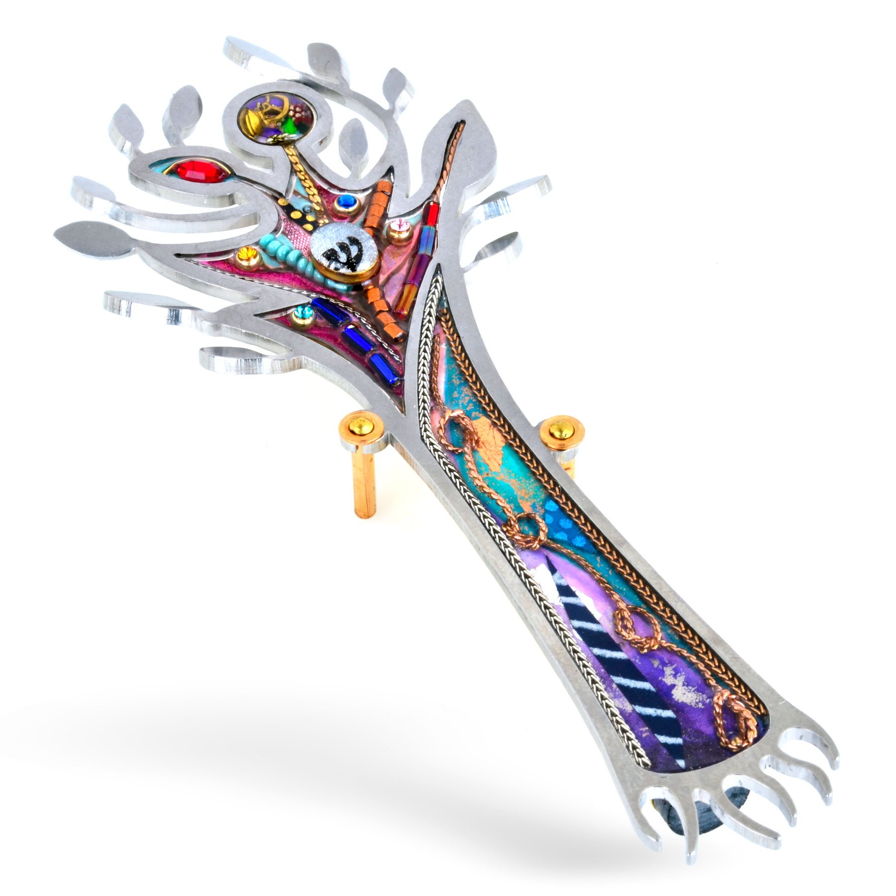 Seeka Jewel Tone Tree of Life Mezuzah - M1054