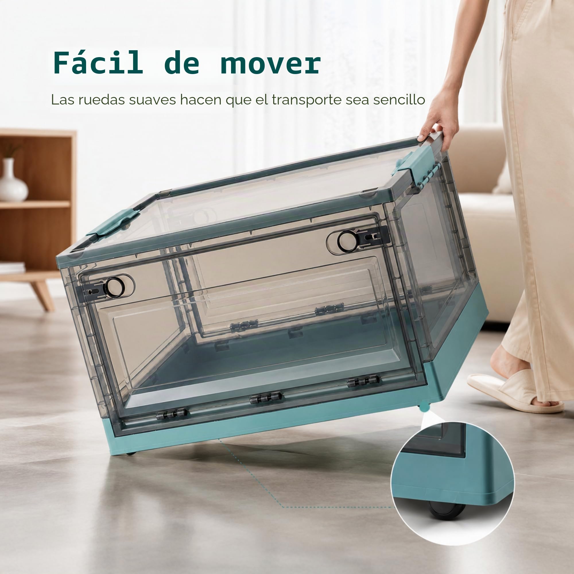 MAGIC SELECT Caja de Almacenaje con Tapa 120L, 65 x 46 x 36,5 cm