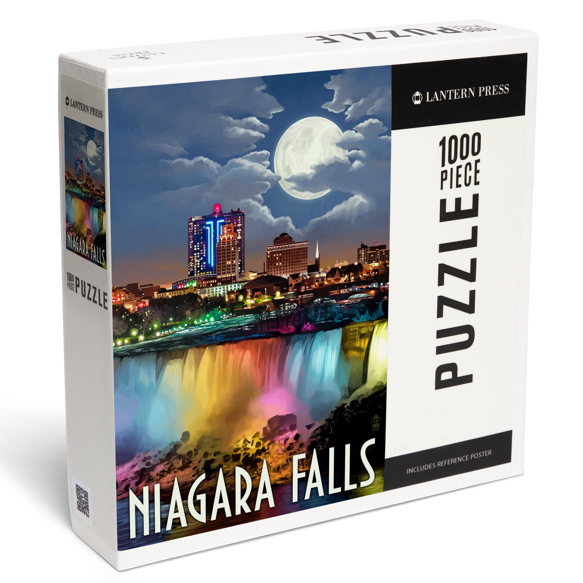 Lantern Press1000 Piece Jigsaw Puzzle, Niagara Falls, New York, American Falls at Night