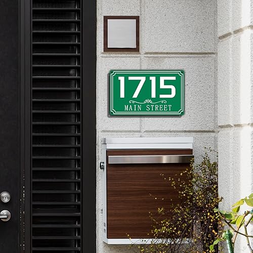 Vista 14 de Placa reflectante personalizada para dirección de casa para exterior, placa de número de casa personalizada para buzón exterior, letrero de Placa