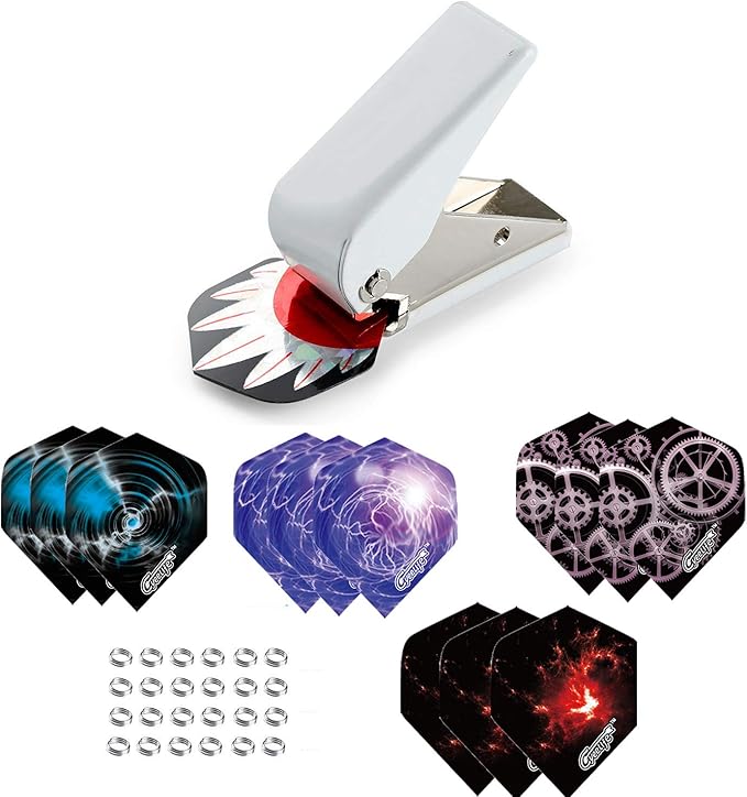 Hongyantech Flight Hole Punch with Dart Flights Set and Shaft Spring