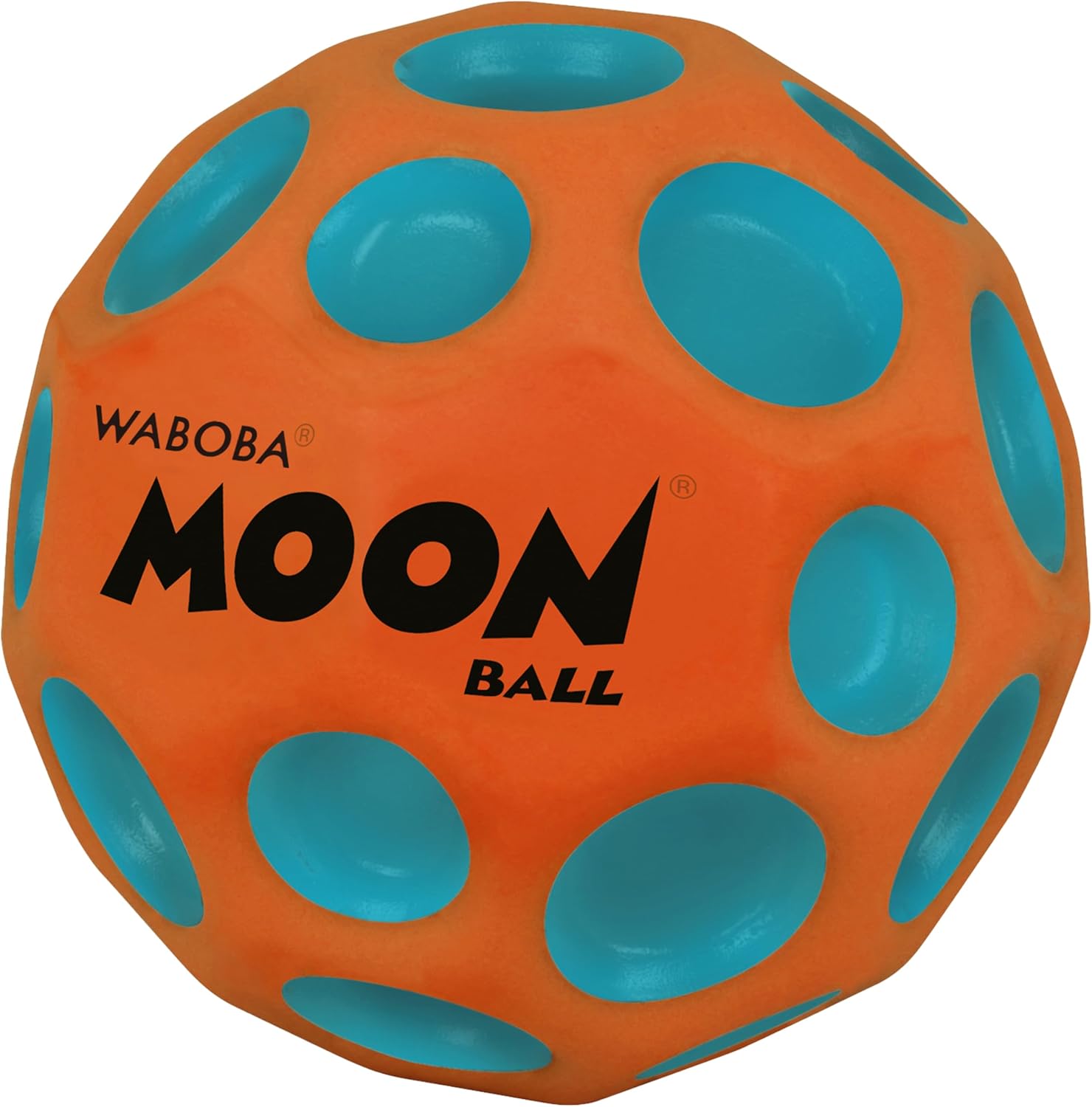 Waboba Moon Ball Martian Moon Hyper Bouncy Ball - All Ages Extreme Bounce and Fun - Super High Bouncing Ball Perfect for Active Play and Outdoor Games - Orange