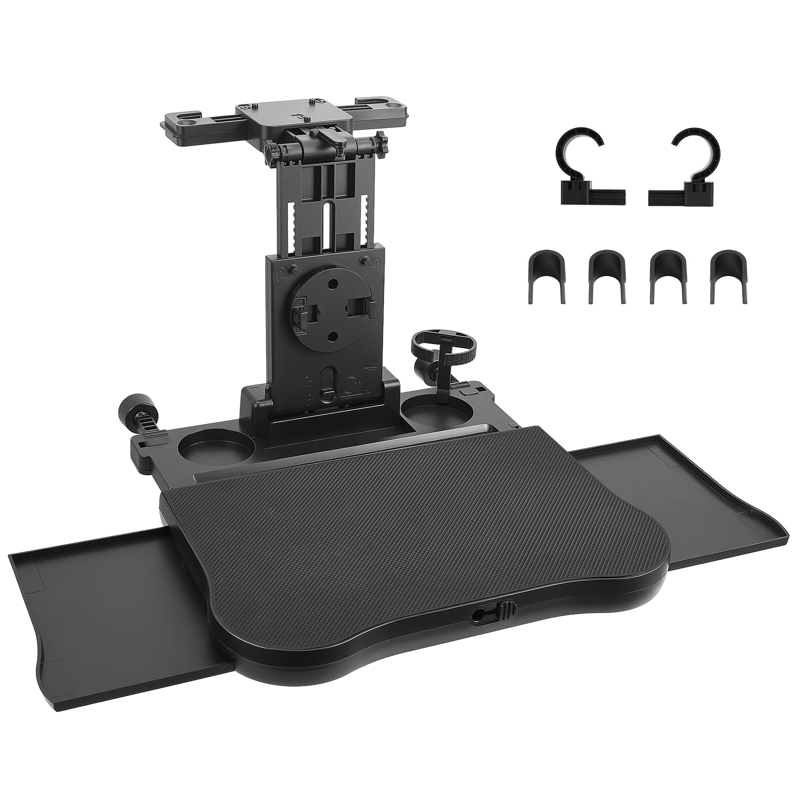 Bandeja para Asiento de Auto 20kg, Mesa de Asiento Trasero para Coche, Escritorio Giratorio de 360° con Respaldo, Portavasos, Multifuncional Coche para Comer