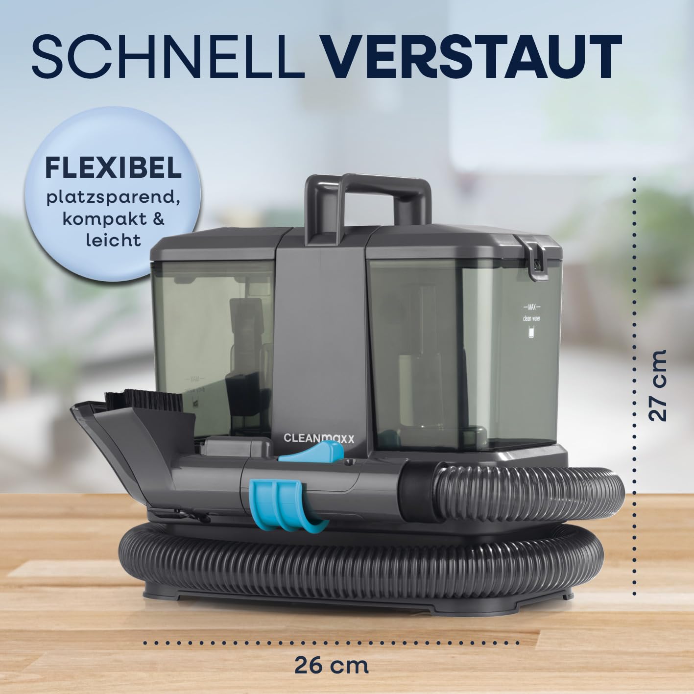 CLEANmaxx Kompakt Polsterreiniger Gerät 330W – Bild 8