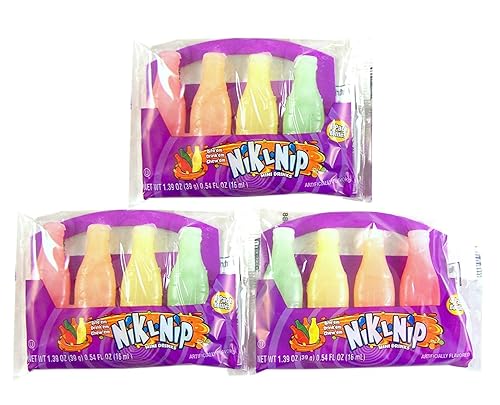 Mini bebidas dulces Nik-L-Nip de 1.39 Onzas, Pack de 3 unidades