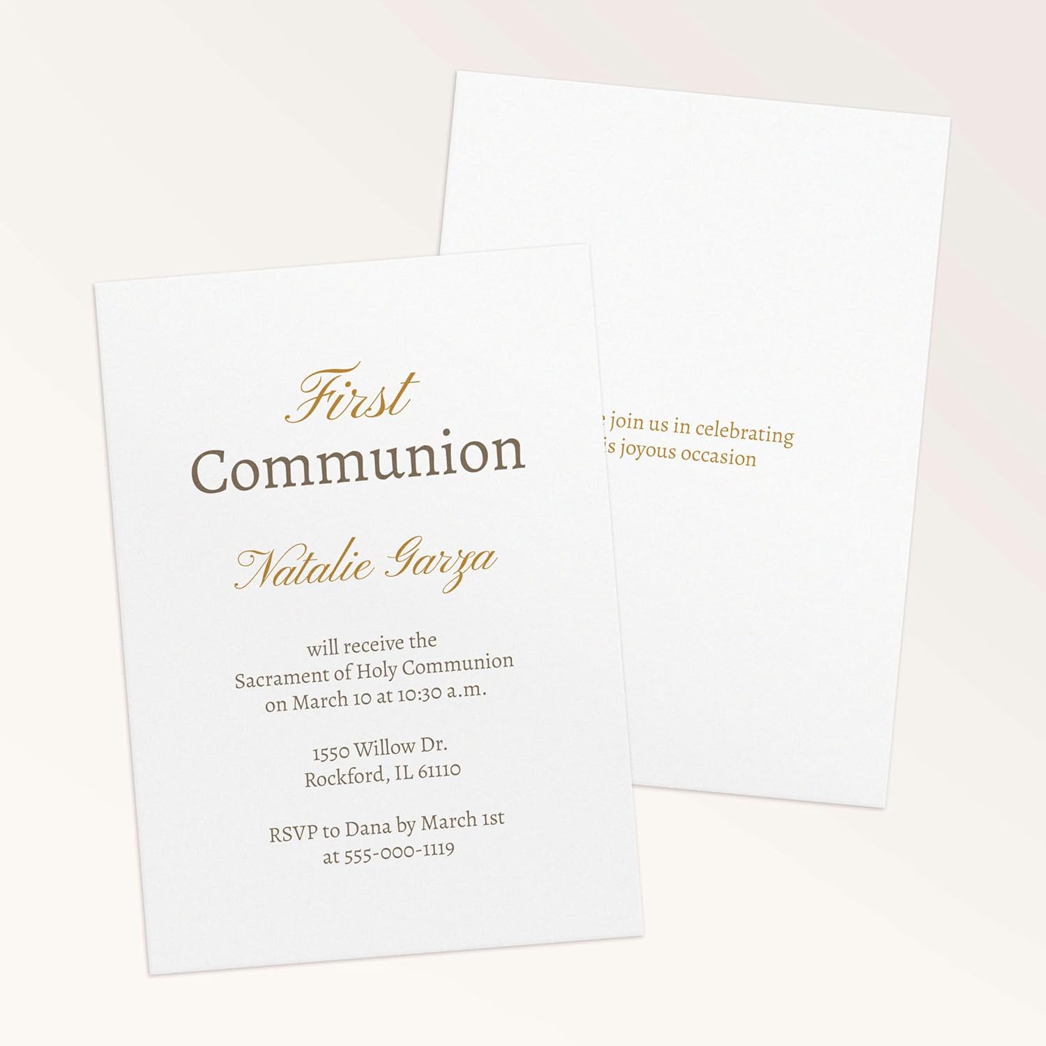 STAPLES Custom 5W"x7L" Cards - Double-Sided 14 pt Matte Invitation with Envelopes - Ideal for Announcements, Parties, and Celebrations (Light)