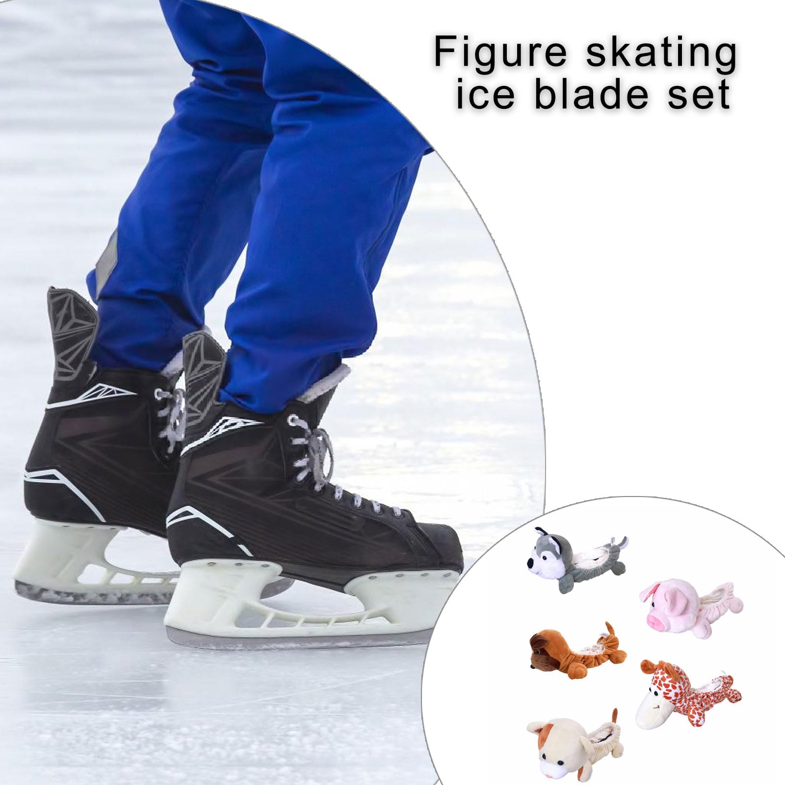 TNNOKL Hockey Skates Ice Skate Slices Covers Hockey Skate Slices Protector Guards Ice Skate Slices Covers Winter Skate Guards