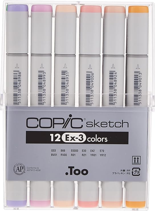 Copic Sketch Marker 12 Extra Color Set Ex3 Artists Markers Arts, Crafts & Sewing