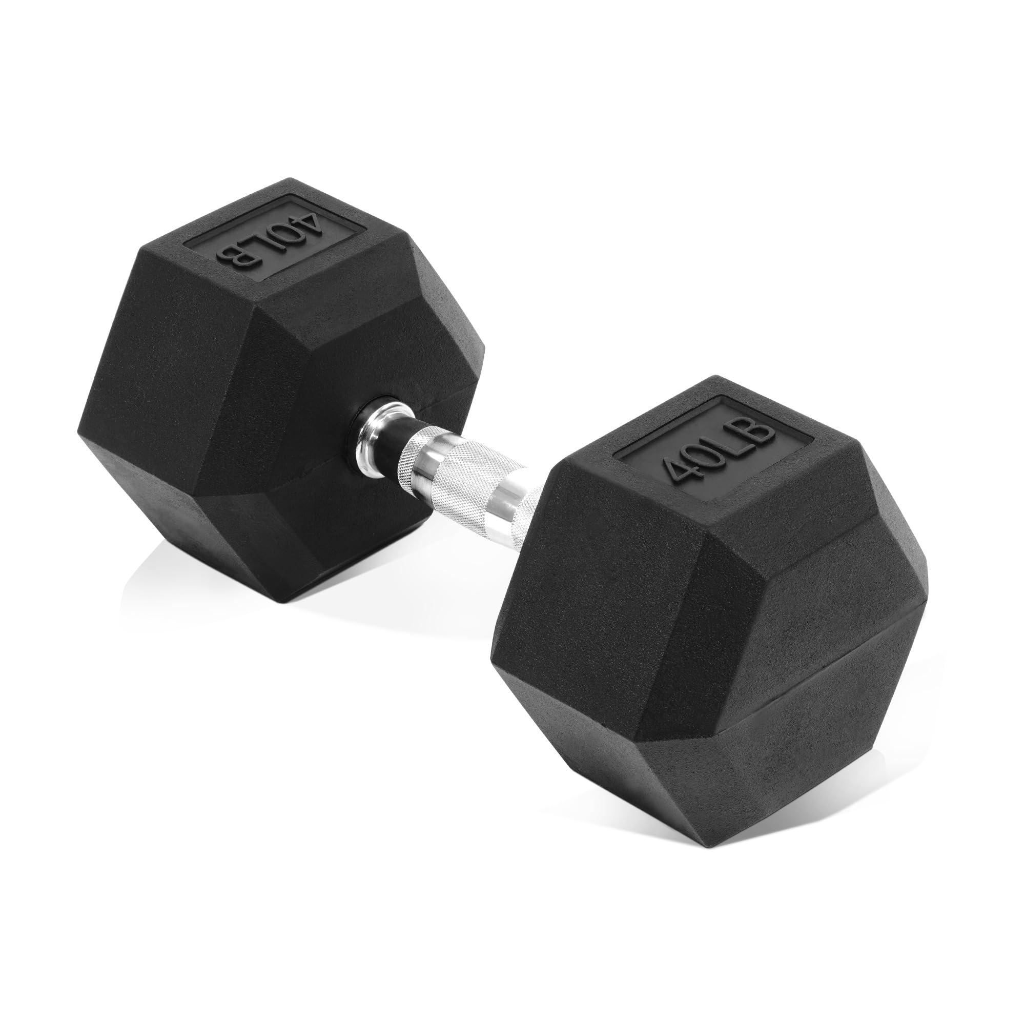 Fitvids 40LB Single Hex Dumbbells Rubber Coated Hand Weights for Exercises and Fitness