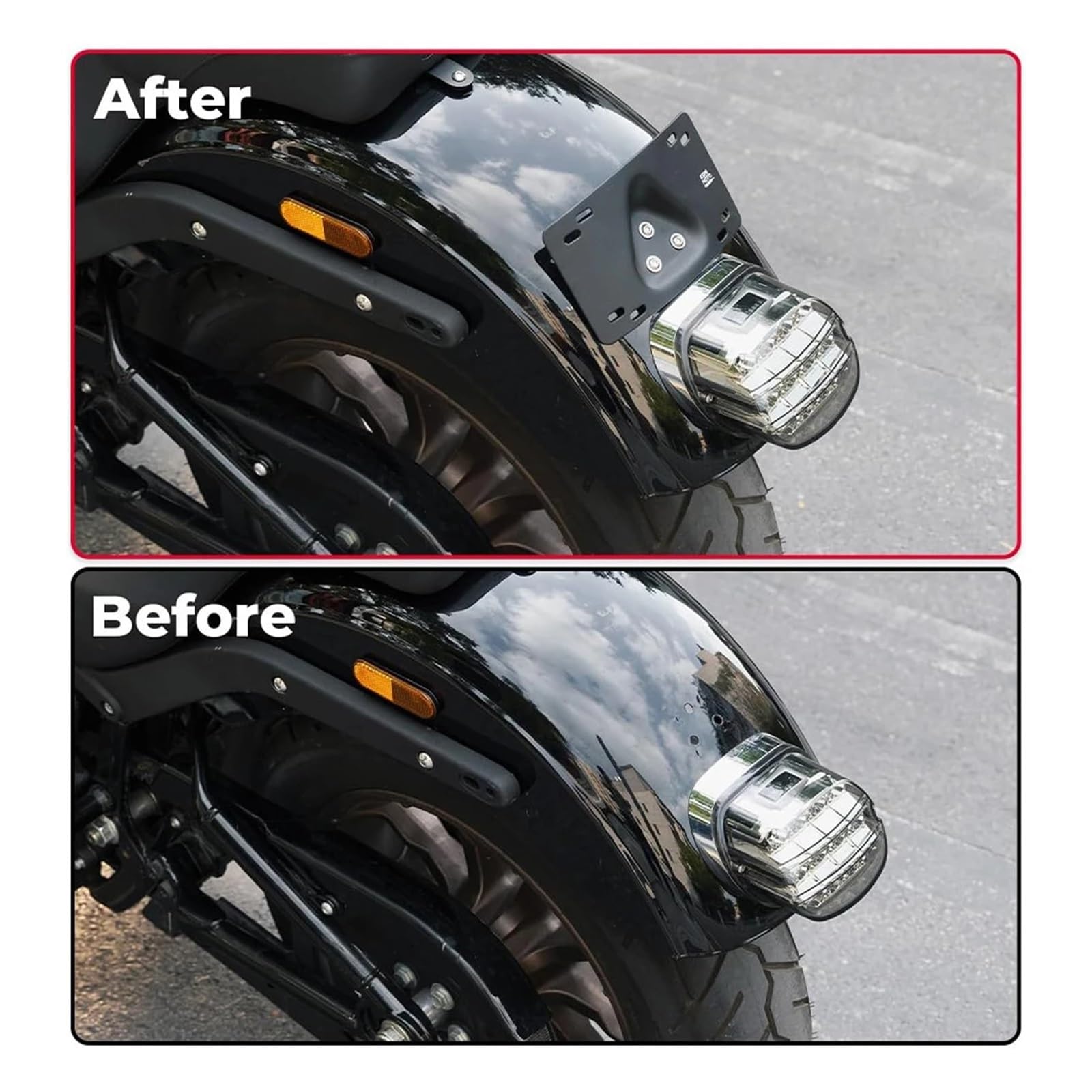 Amazon.co.jp: オートバイのナンバープレートブラケット湾曲した