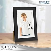 Vista 6 de Icona Bay - Marcos de fotos de 5 x 7 a 4 x 6 - Negro, paquete de 5 - Compuesto de madera maciza pintada de una pieza, juego moderno de granja