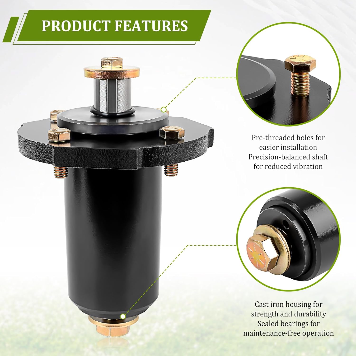 59202600 Deck Spindle Assembly for 48" 52" 60" Deck, Compatible with A-riens Apex Zoom Gravely ZT Pro-Master Pro-Stance Pro-Turn Series, Replaces 59215400 59225700 69219700, 3 Pack